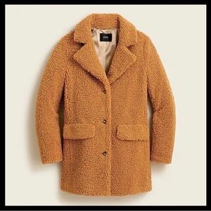 J.Crew Sherpa Coat - Camel Teddy Coat for Women